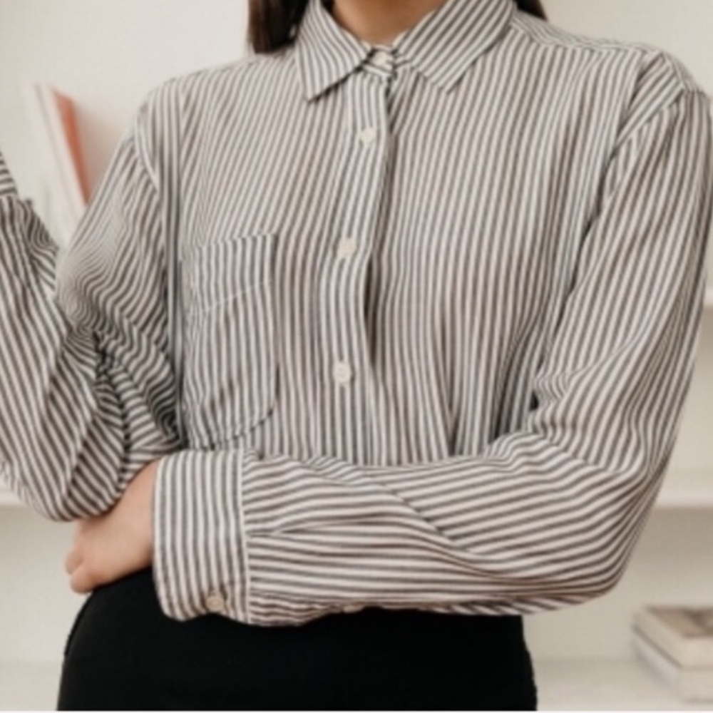 Rails Aly Button Front Blouse Belize Stripe Top S… - image 1